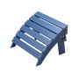 Складной пуф Adirondack, пластик HDPE, синий, 15,7 x 18,9 x 13 дюймов, для использования на открытом воздухе.