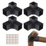 Pergolan puupalkkien kiinnityssarja, 10,2 x 10,2 cm, 4 kpl, 3-suuntaiset kulmakiinnikkeet