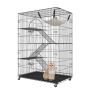 Catio 4-kerroksinen suuri sisäkissahäkki pyörillä ja riippumatolla, 35,4 x 23,6 x 51 tuumaa