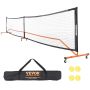 Kannettava 22 jalan pickleball-verkkosetti metallirungolla ja -kori, säänkestävä