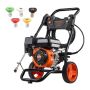 Бензиновая мойка высокого давления 3400 PSI, алюминиевый насос, 5 насадок.