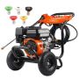 Бензиновая мойка высокого давления 3500 PSI с алюминиевым насосом и 5 насадками.