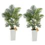 Keinotekoinen areca-palmu 1219 mm, 2 kpl, valkoinen ruukku, sisä- ja ulkokoristeluun