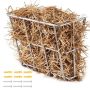 Стальная кормушка для сена для скота, 18,5 галлонов, настенная.