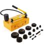 15 tonnin hydraulinen rei'itystyökalu, 12,7–101,6 mm, 10 muottia
