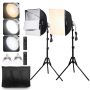 Valaisinsetti softbox 40x40 cm, säädettävä 3000–6500 K