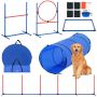 Koiran agility-harjoitussetti, 5 osaa, esteillä ja tunnelilla