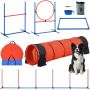 Koiran agility-harjoitteluvälineet, 5-osainen sarja esteillä