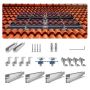 Комплект алюминиевых монтажных кронштейнов для солнечных панелей, 4 x 30 см.
