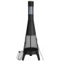 Уличная коническая дровяная печь-камин Chiminea диаметром 20 дюймов с решеткой и дымоходом.