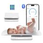 Умные цифровые весы для новорожденных с Bluetooth, съемным подносом, грузоподъемностью 66 фунтов (около 30 кг).