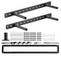 Piilotetut kelluvat hyllykannattimet, 2 kpl, 68 kg, 22x6,2 cm