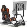 Kilparatateline näyttötelineellä, tukeva simulaattorirattipidike, sopii Logitech- ja Thrustmaster-rateille