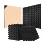 Акустические поролоновые панели, самоклеящиеся, черные, 12x12x2 дюйма, 48 шт. в упаковке.