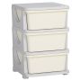 Lasten kaappi Homcom 37x37x56,5cm, harmaa/kerma
