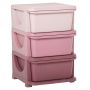 Lasten lipasto Homcom 37x37x56,5cm, vaaleanpunainen