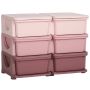 Lasten kaappi Homcom 75x37x56,5cm, vaaleanpunainen