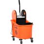 Siivouskärry Homcom 54x41x91.5cm., musta/oranssi