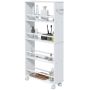 Кухонная тележка Homcom 45x15x91см, белого цвета