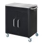 Кухонная тележка Homcom 86x50x86,5см, черный / серебристый цвет