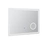 Kylpyhuoneen peili LED-valaistuksella Kleankin 80x3,8x60cm, musta