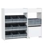 Полка для игрушек Aiyaplay 105x30x80 см, бело-серая.