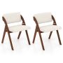 Set of 2 dining chairs 53x56x76cm., brown/beige
