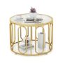 Coffee table 60.5x60.5x44.5cm., gold color