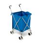 Shopping trolley 66x46x94.5cm., blue/silver