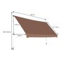Awning 175x350x300cm., brown