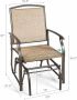 Set of 2 garden chairs and table, brown/black