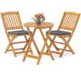 3-piece garden furniture set, brown