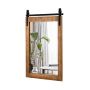 Wall mirror 76.5x56cm., brown/black