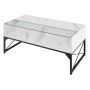 Coffee table 105x55x50cm., white/black