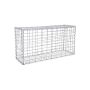 Rectangular gabion 100 x 50 x 30 cm. GGB153, silver color
