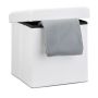 Folding seat with hinged lid 38x38x38cm., white