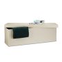 Folding bench 38x114x38cm., cream color