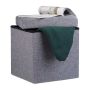 Folding seat with hinged lid 38x38x38cm., dark gray