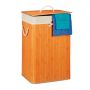 Laundry basket 65.5x43.5x33.5cm, 83L., orange/cream color