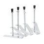 Set of 4 wall-mounted tire holders 13.5x2.5x18.5cm., silver/black