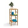 Bathroom shelf with 3 shelves 85x35.5x35.5cm., light brown