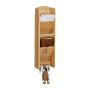 Hanging wall for keys 49.5x15x7.5cm., light brown