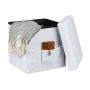 Folding seat with hinged lid 38x38x38cm., white