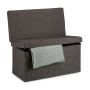 Storage bench with backrest 73x76x38cm., brown