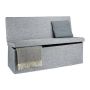 Storage bench with backrest 73x114x38cm., gray