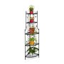 Corner shelf for plants 160x36x36cm., black