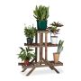 Flower stand with 3 shelves 82.5x83x28.5cm., dark brown