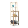 Bathroom shelf with 5 shelves 121x33x28cm., light brown