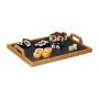 Tray 6x40.5x32cm., light brown/dark gray