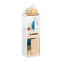 Bathroom cabinet 89x31.5x24.5cm., white/light brown